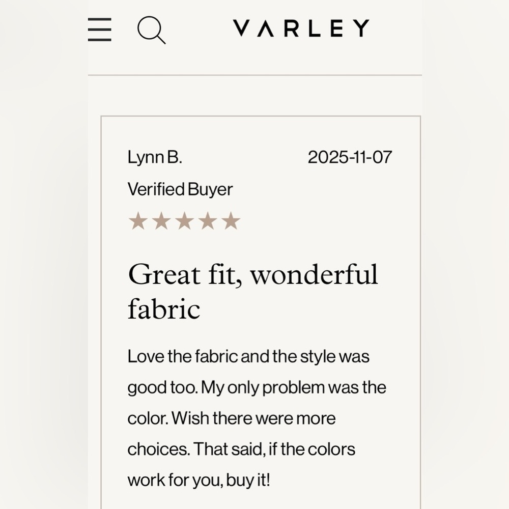 NWT Size L - Varley Double soft Oakdale Sweatshirt Ivory (NWT $180) - Picture 14 of 16